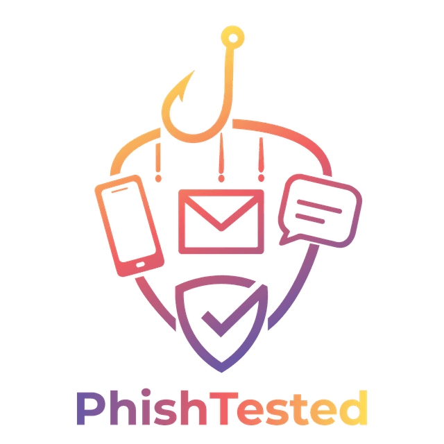 PhishTested logo with shield and phishing hook icon